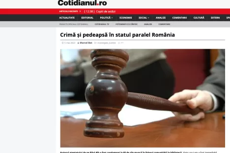 Crimă și pedeapsă în statul paralel România